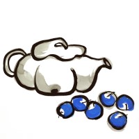 Teapot&Blueberries